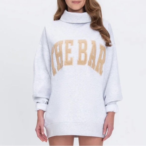 THE BAR | NWT! ARLO HIGHEST NECK LT HEATHER GREY/NUDE - Picture 3 of 4